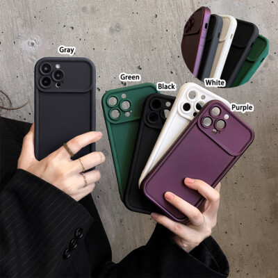 For iPhone 15Pro Max 14 Plus 13 12 11 Solid Color Shockproof TPU Soft Phone Case
