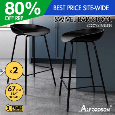 ALFORDSON 2x Kitchen Bar Stools Bar Stool Counter Chairs Metal