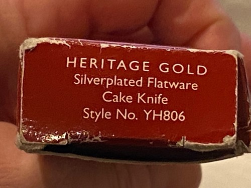 GORHAM HERITAGE SERRATED CAKE KNIFE SILVERPLATED HANDLE New in Box - Picture 7 of 14