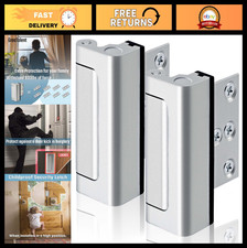 2-Pack Home Security Door Reinforcement Lock, Childproof High-Security Aluminum