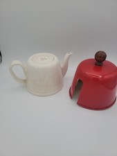 Vintage Japanese Tea Pot 1940  s Ceramic Alum Cozy White Teapot Made In Japan