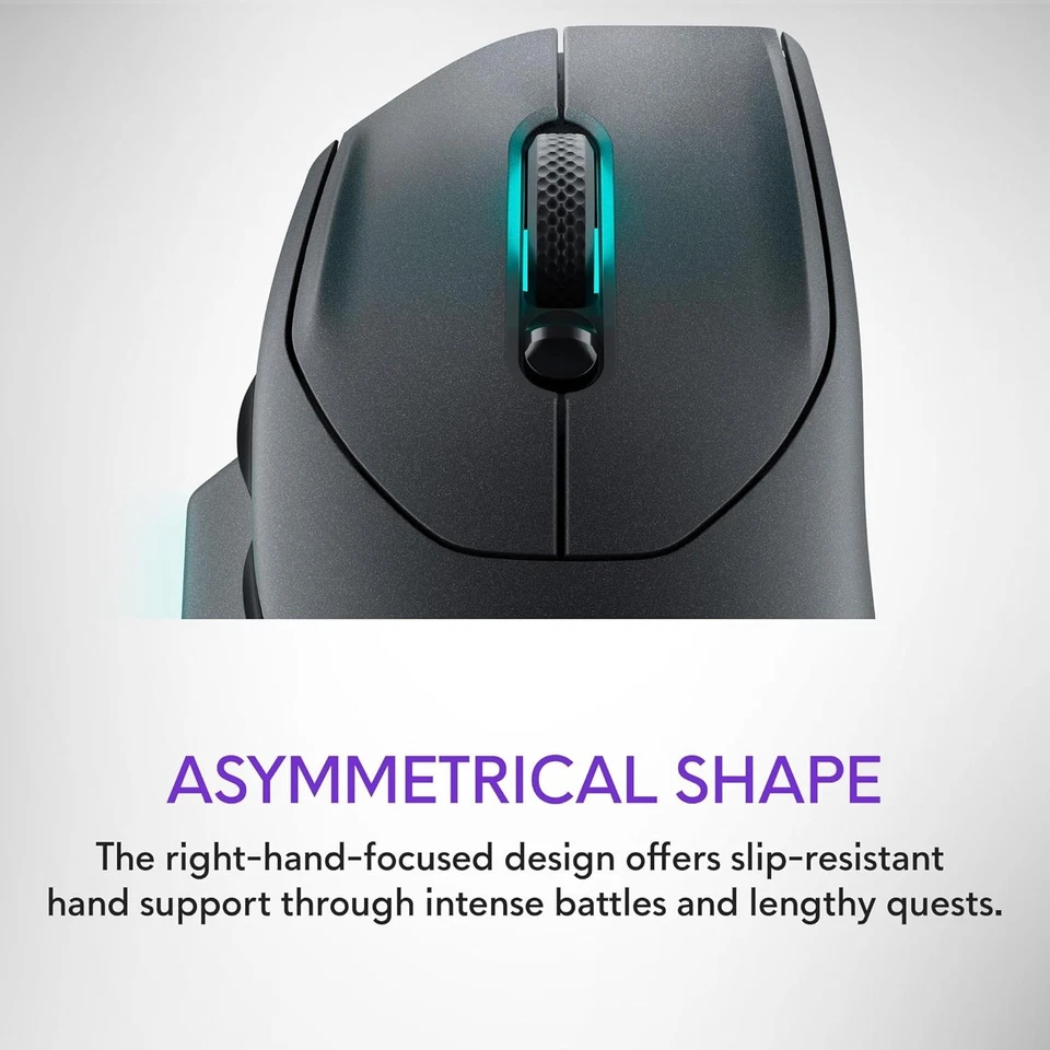 New Dell Alienware AW620M Wireless Gaming Mouse (Dark Side of the Moon) - Image 2 of 4