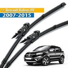 2Pcs Front Windscreen Flat Wiper Blades Set For Renault Koleos HY 09-15 24"+19"