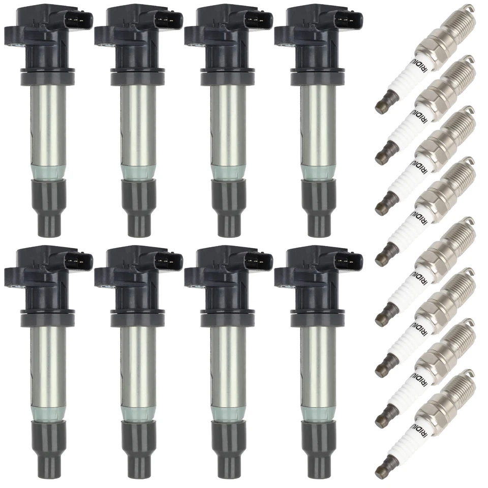 8Pcs Ignition Coil Spark Plug For 2007-2010 Cadillac DTS STS Buick Lucerne 4.6L - Image 2 of 4