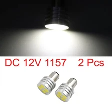 2Pcs 1157 White 4 COB LED Car Tail Brake Stop Backup Reverse Light Bulb