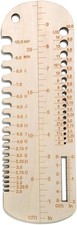 UPTTHOW Sock Ruler Knitting Crochet Size Measurement Hook Gauge 10" M, C