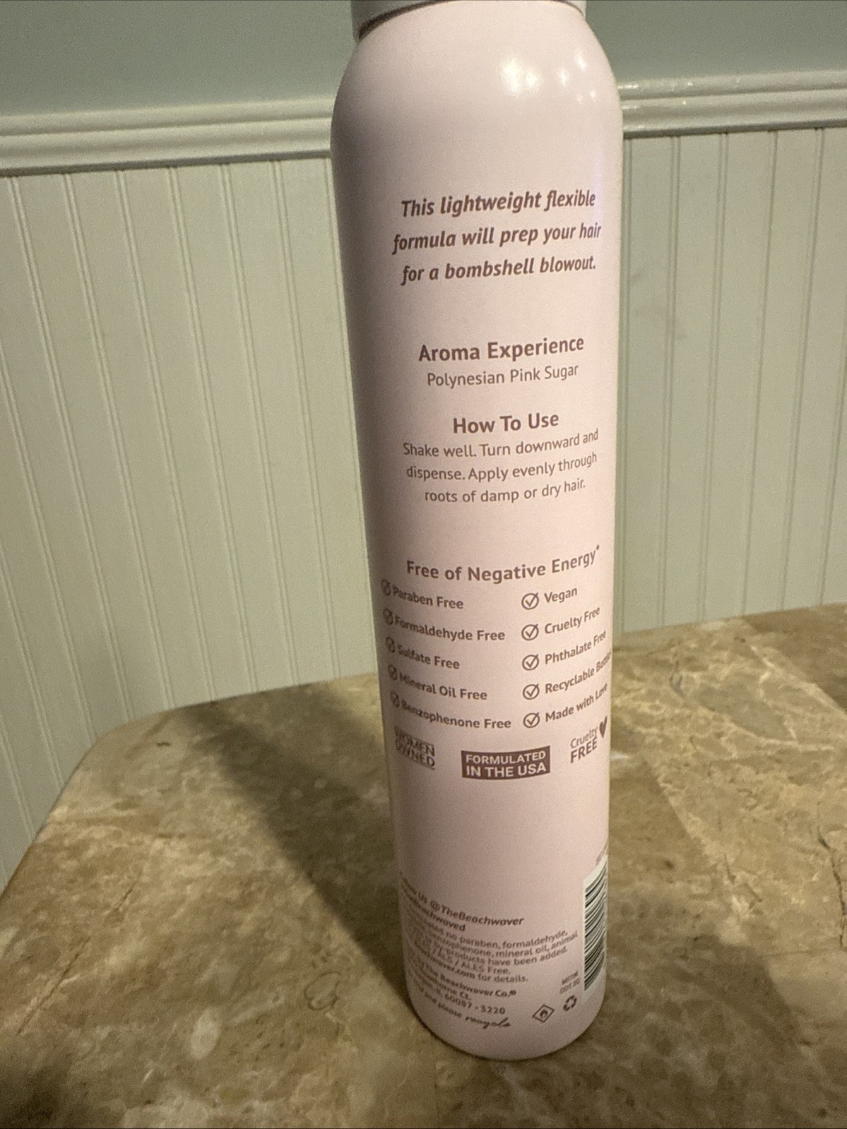 The Beachwaver Co. DREAM BIG Volumizing Mousse 7 oz FULL SIZE Polynesian Pink