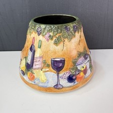 Yankee Candle Tuscan Wine & Cheese Large Jar Shade Topper Ceramic 3D
