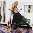 Spell & The Gypsy Rhiannon Skirt Black Size Extra Small Lace Midi XS