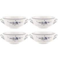 Villeroy & Boch Vieux Luxembourg Suppentasse 4Er Set 400Ml Weiß Blau Porzellan