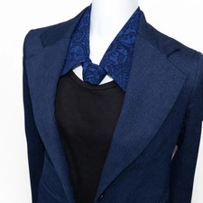 100 Silk Kimono Detachable Collar with Tie Handmade Japanese One-of-a-Kind