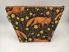 Handgenähte Projekt Tasche für Sockenprojekte *** BRAUNER FUCHS