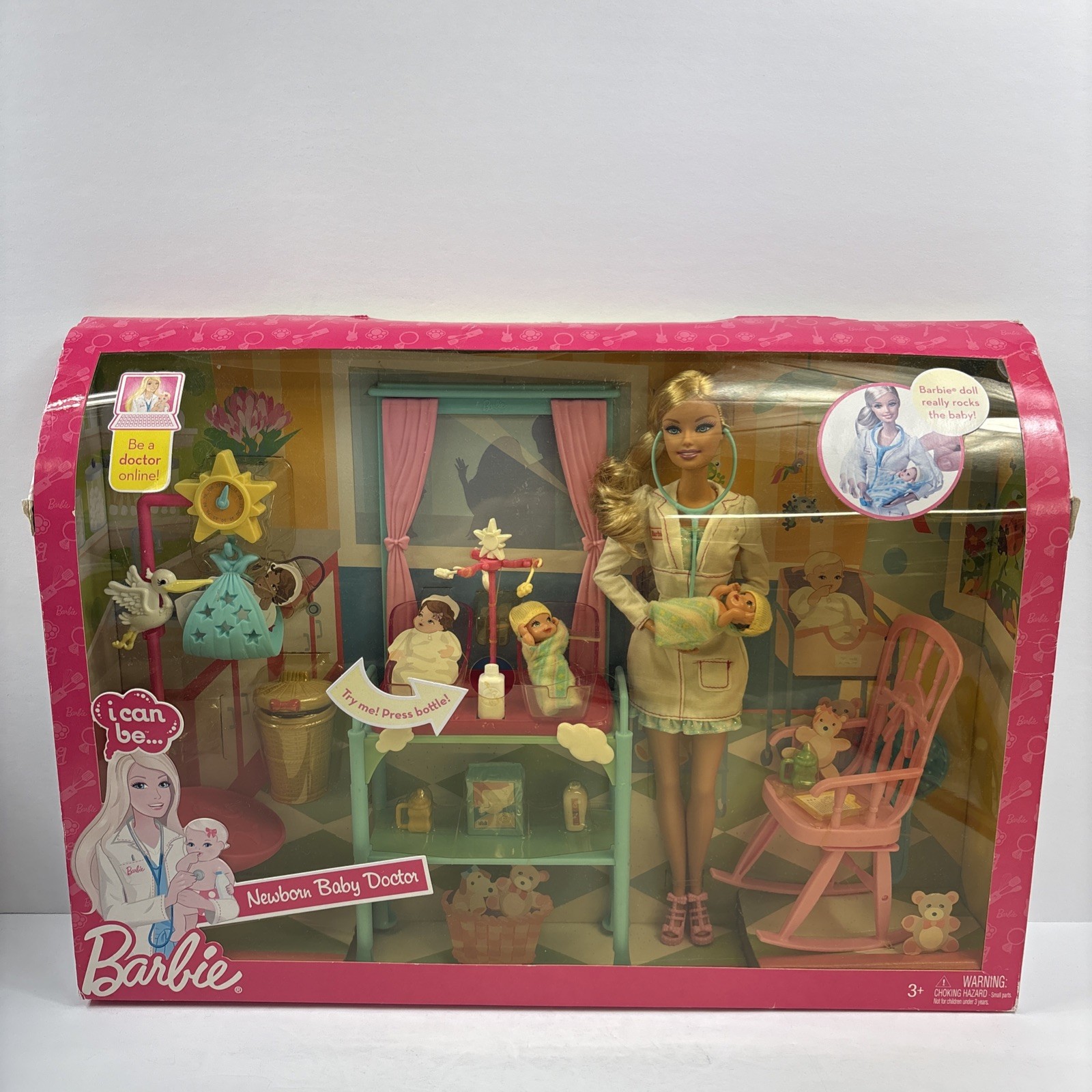 Barbie I Can Be Newborn Baby Doctor Twins Playset Nursery 20