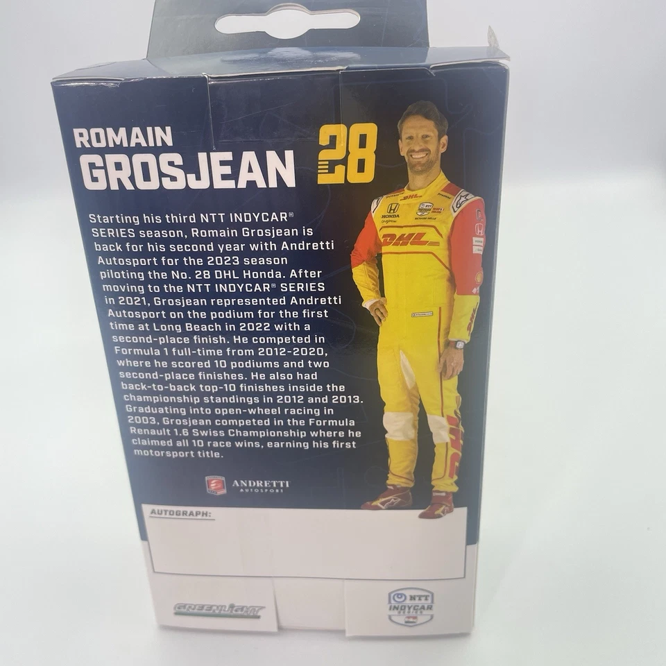 NEW Indycar Series #28 Romain Grosjean Driver Figure 1:18 Limited Edition - Image 3 of 4