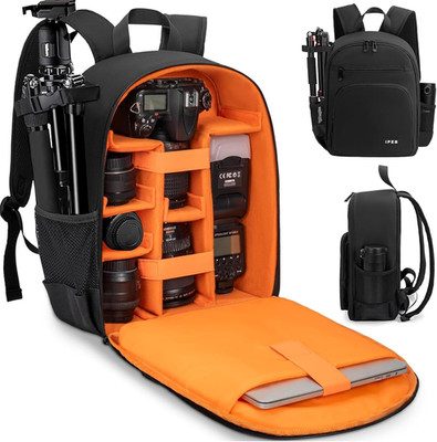 Professional Camera Backpack with Laptop Compartment and Tripod Holder