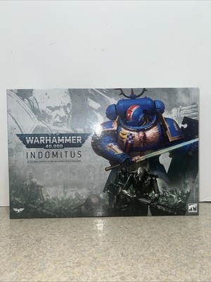 Open Box The Warhammer 40K Indomitus box  Stickers Please Read  Missing Piece.