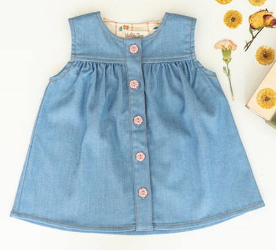 NWT Matilda Jane Denim Daydreamer Jumper / Dress Girl's Size 6