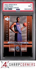 2003 UPPER DECK ROOKIE EXCLUSIVES #4 CHRIS BOSH RC RAPTORS HOF PSA 9