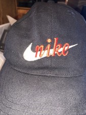 Vintage Rare Black With White Smooch Logo Red Script Lettering Snap Back Cotton