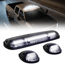 Led Cab Marker Lights 3pcs Smoke Lens White Clearance Lights For Chevy Gmc