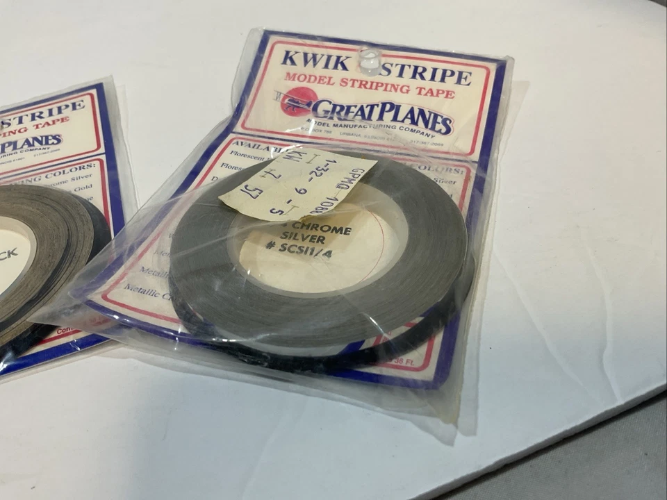 LOT OF 4 GREAT PLANES KWIK STRIPE FOR R/C MODEL AIRPLANE COVERING 1/8" WIDE - Image 4 of 4