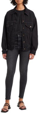 Levi's Damen Jeans 720 High Rise Super Skinny Jeans Schwarz Mustang 23W / 30L