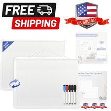 Small White Board for Wall, 11" x 14" Mini Dry Erase Board with Plastic Frame...