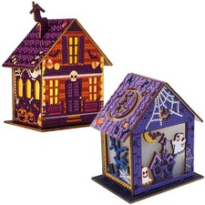 Diamond Art Club Halloween Pumpkin Glow Gem Houses Diamond Painting
