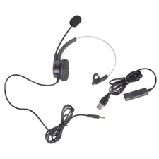 Professional Corded Headset Telephone Headphones for Calls Noise Cancelling