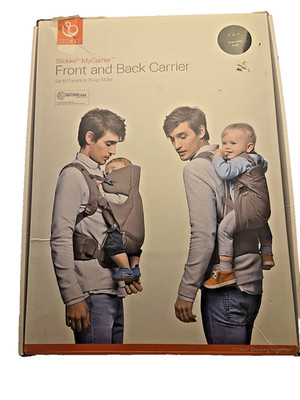 Stokke MyCarrier Baby Carrier Black Front and Back Excellent Condition 
