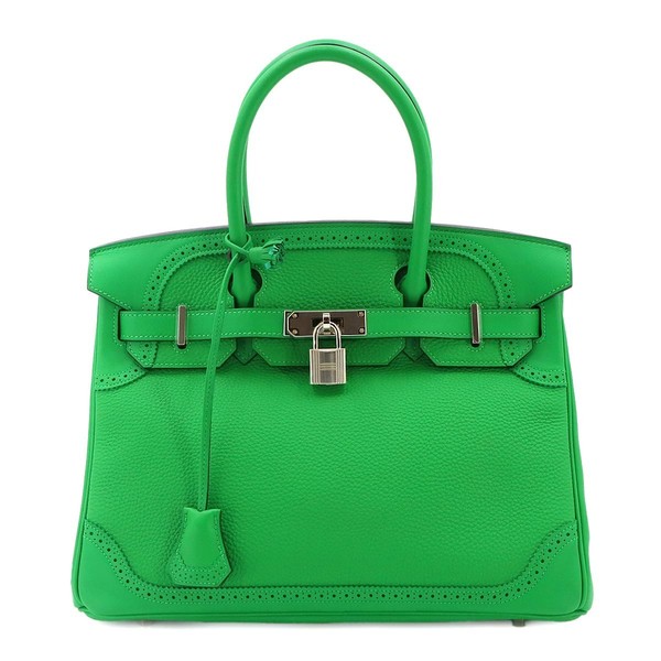 HERMES Birkin 30 Ghillies Hand Bag Togo Swift Bombou Purse 90342296