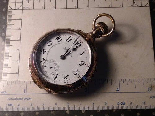 Hamilton Antique American Railroad Running Pocket Watch in Box Hinge Case -1899