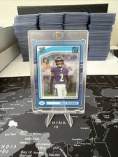 2024 Donruss Clearly Rated Rookie Ravens Nate Wiggins Blue Glitter 1 Of 1 1/1