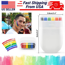 Pride Face Paint Stick Rainbow 6 Colors Body Tattoo Gay Pride Day Cosplay Party