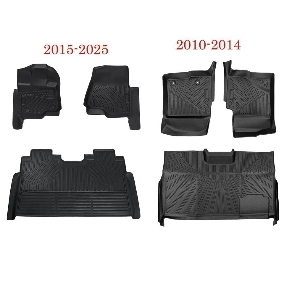 Tapetes forro de coche para Ford F-150 F150 SuperCrew Cab 2010-2025 TPE  Foto 2 de 4