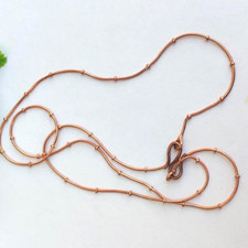 Pure Solid Copper Cuban Curb Chain Link 158gr Heavy 12mm 24" Chunky Necklace