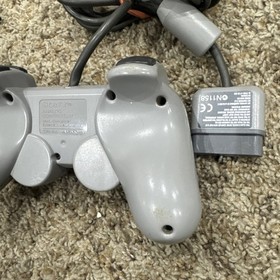 Sony PlayStation 1 PS1 SCPH-1200 Dual Shock Controller Gray OEM Authentic Clean