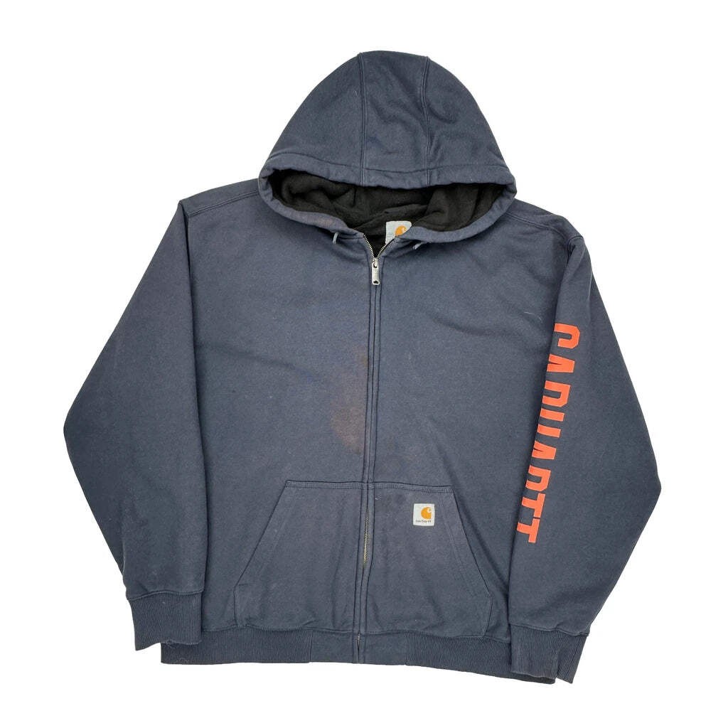 Carhartt Hoodie - XL Blue Cotton Blend