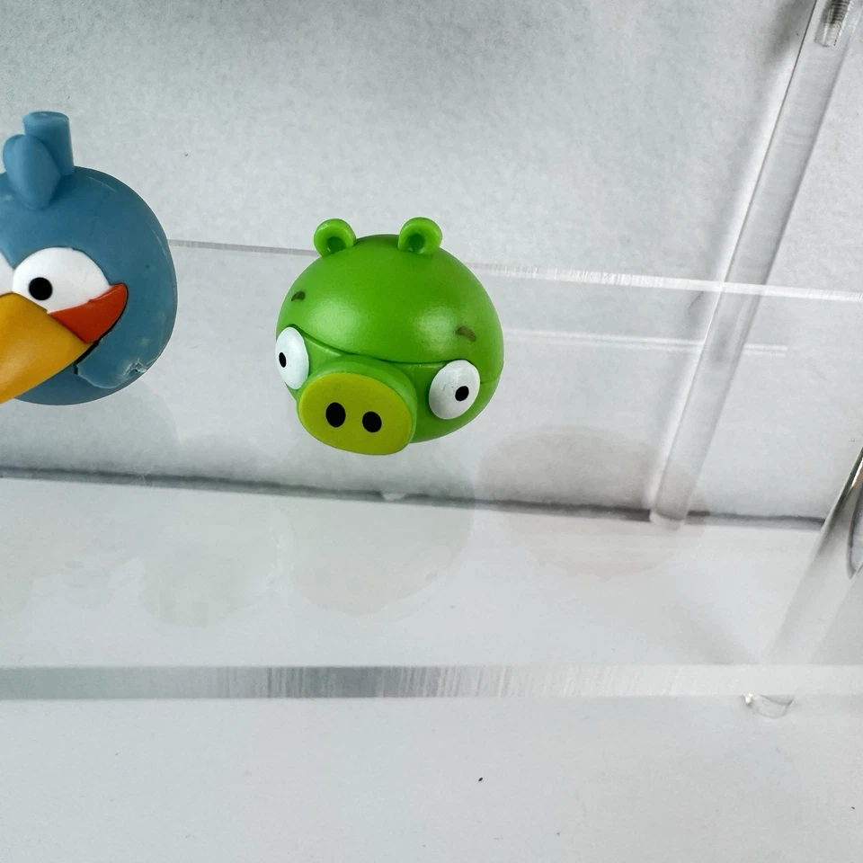 Lot 13 Angry Birds KNEX Rovio Figures Bomb Red & Blue Bird Minion Pig RARE 2009 - Image 3 of 4