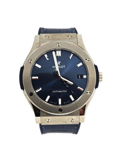 Hublot Classic-Fusion 511.NX.7170.LR - Schöne Titan Herrenuhr blue Sunburst! - Bild 1 von 10