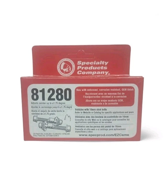 Nuevo kit de pernos de repuesto de 16 mm SPC Performance Universal EZ Cams 81280 - par Foto 2 de 4