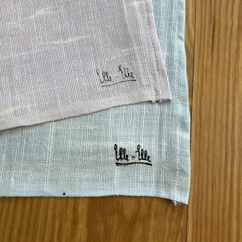 Vintage Lini e Lani Firenze 2 Kitchen Towels Blue Lavender Birds Novelty Italy - Picture 10 of 15
