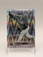 2022 Topps Chrome Sonic - Zach Pop #41 Black & White RayWave Refractor (RC)