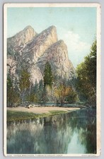Three Brothers Yosemite Valley California PHOSTINT Detroit Publishing Co