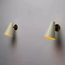 Applique da parete in metallo metà secolo 1950' italiana ottone chiaro...