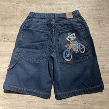 Vintage Y2K JNCO Jeans BMX Logo Jean Shorts Baggy Youth Mens Womens Size 30