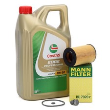 5L CASTROL EDGE LONGLIFE III 5W-30 + MANN Ölfilter für VW GOLF 6 7 1.6/2.0 TDI