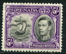 Grenada 1938-50 5s perf 12½ SG 162 hinged mint (cat. £15 as u/m)