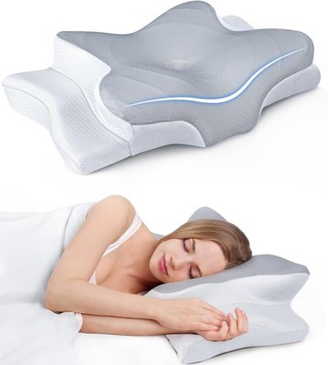 Ultra Pain Relief Cooling Pillow for Neck Support, Adjustable Cervical Pillow Co