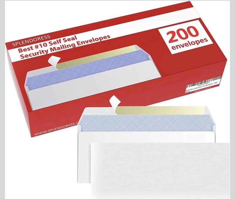 200 #10 Envelopes Letter Size Self Seal | 200 Business Mailing Security Peel OFF